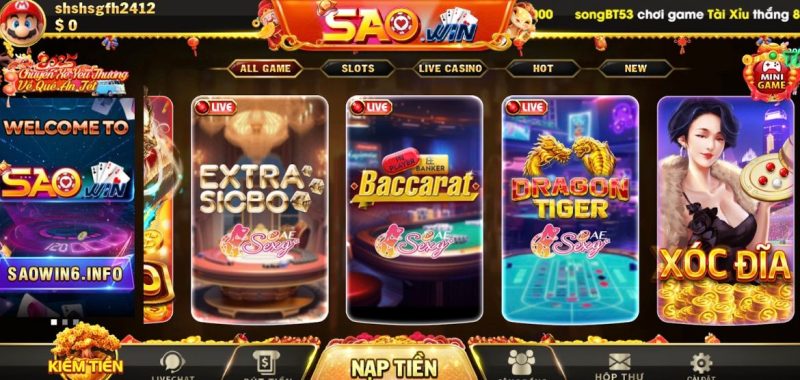 Hướng dẫn các bước vào game xóc đĩa MD5 Saowin